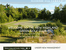 Tablet Screenshot of highlandgreengolf.com
